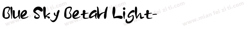 Blue Sky BetaH Light字体转换